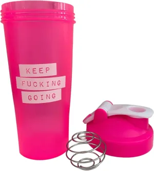 Protein Shaker Bottle with Mixer Ball, Motivational 20 oz