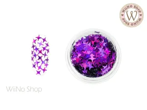 Purple Holographic Cross Star Glitter (CSH05)