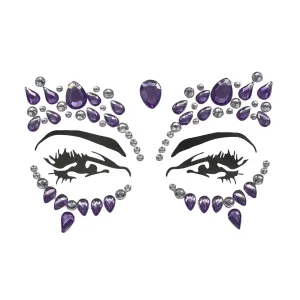 Purple Stick on Face Gems (Each)