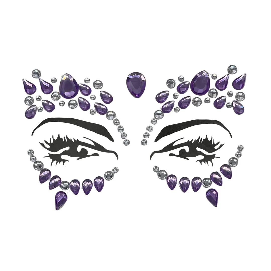 Purple Stick on Face Gems (Each)