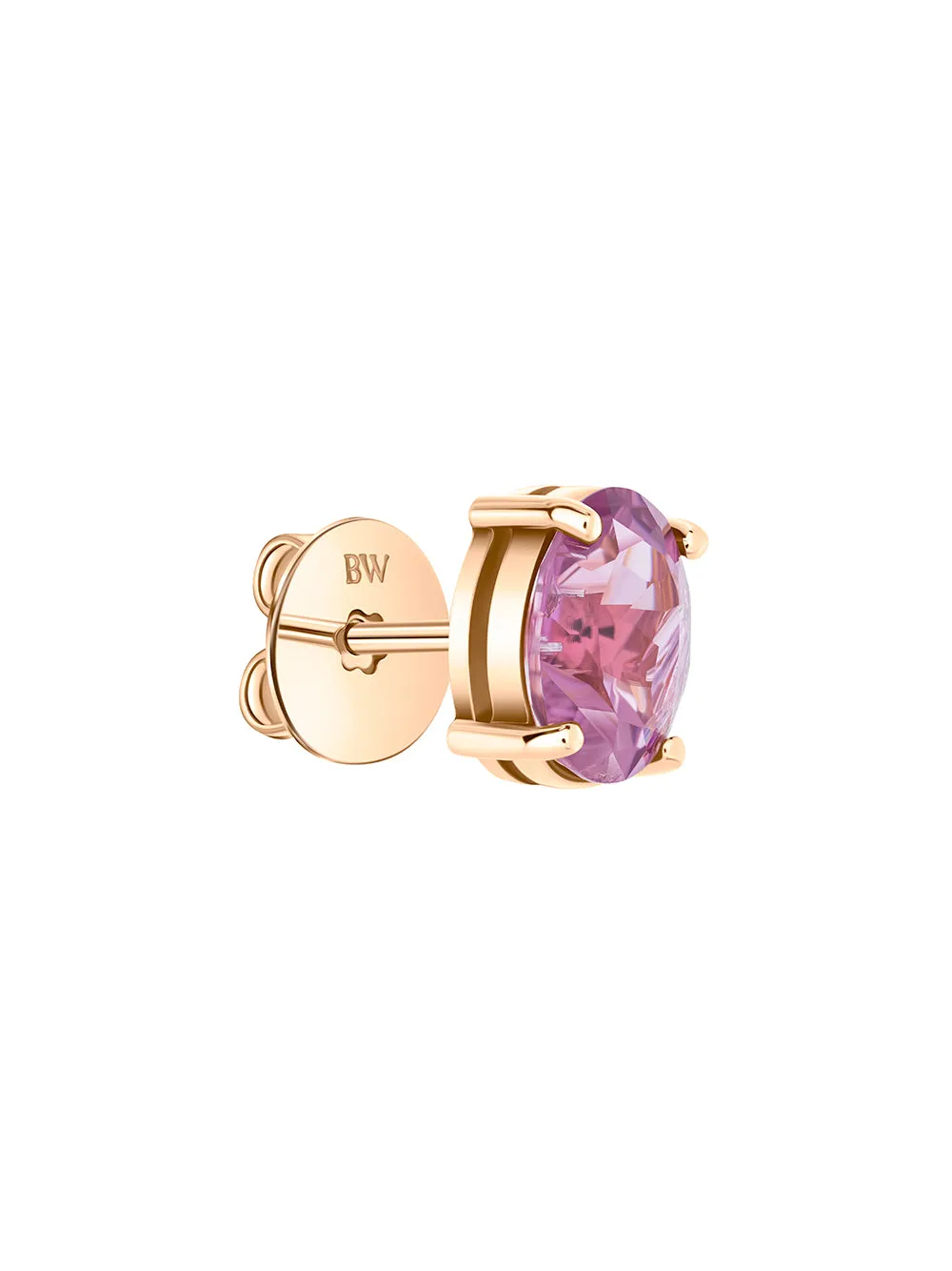 Purple Tourmaline Stud