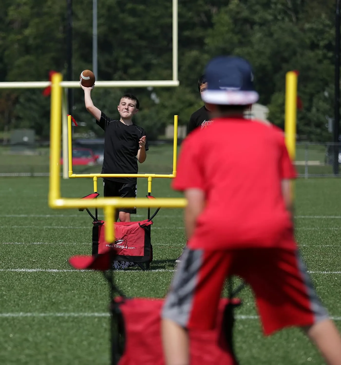 QB54 - The Ultimate Football Yard Game Set, Outdoor Football Toss for Tailgating, Backyard, Beach, Park, Tournaments, Sports Training, Score Touchdowns, Kick Field Goals