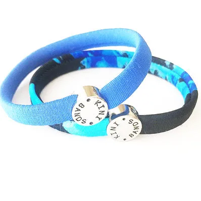 SET OF TWO MERMAID HAIR TIES - OCEAN