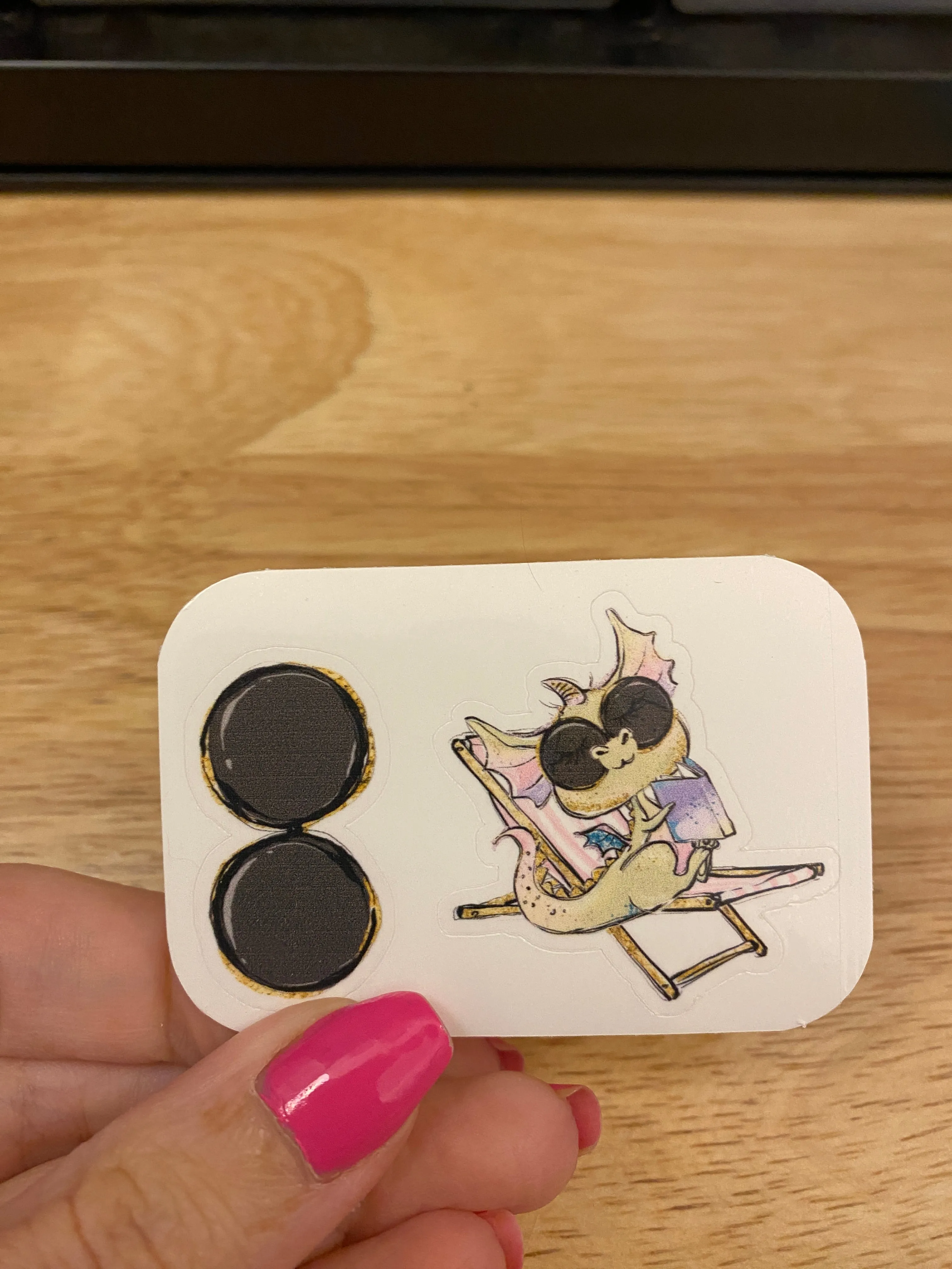 Set of two stickers sunglasses and a dragon with sunglasses, dragon sticker, sunglasses dragon stickers