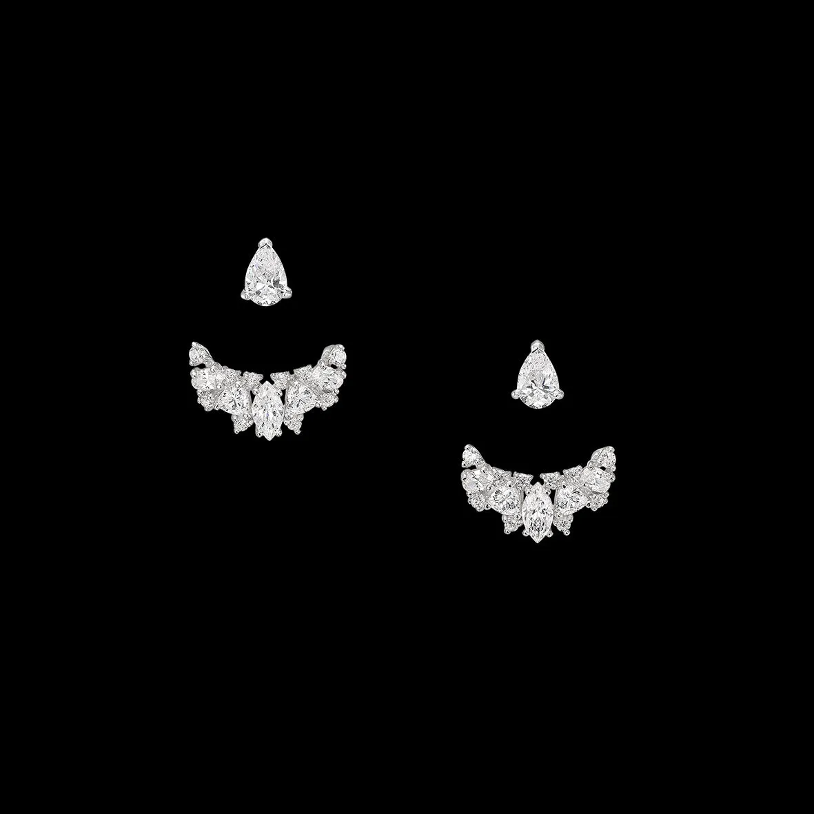Snowflower Twinkle Ear-Jackets