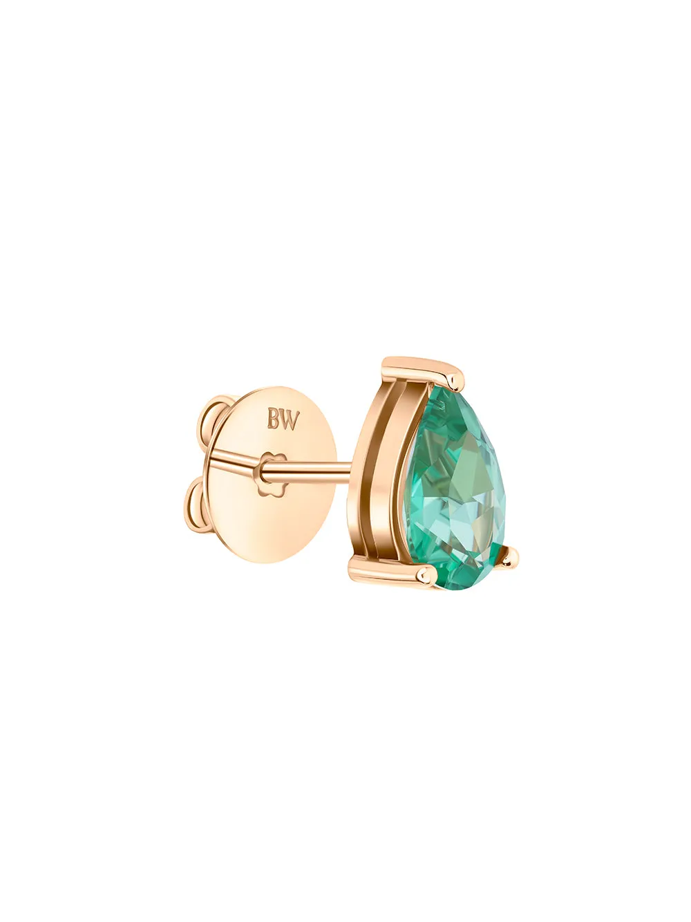 Teal Tourmaline Stud