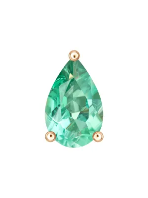 Teal Tourmaline Stud