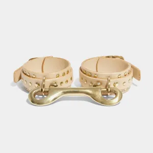 THIN STUDDED CUFFS NATURAL