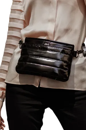 Think Royln Bum Bag/ Cross Body- Black Patent