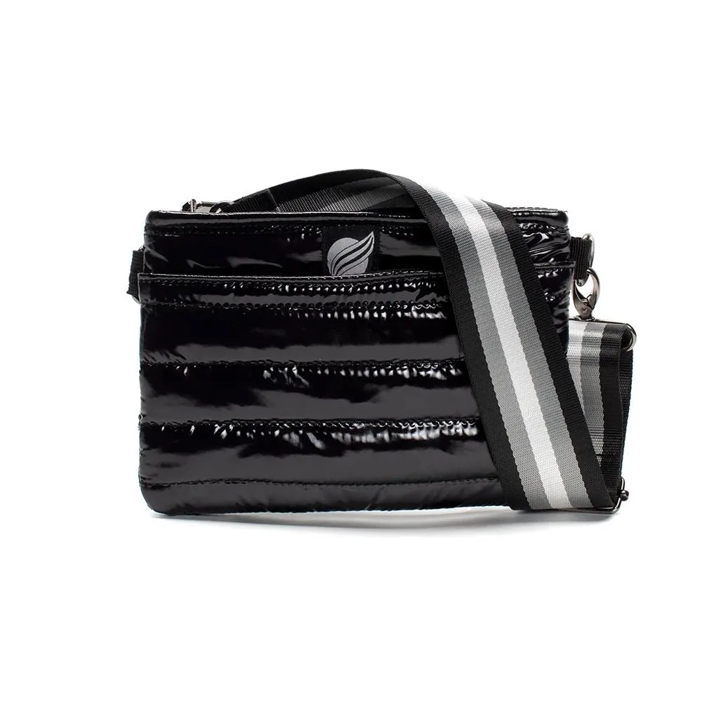 Think Royln Bum Bag/ Cross Body- Black Patent