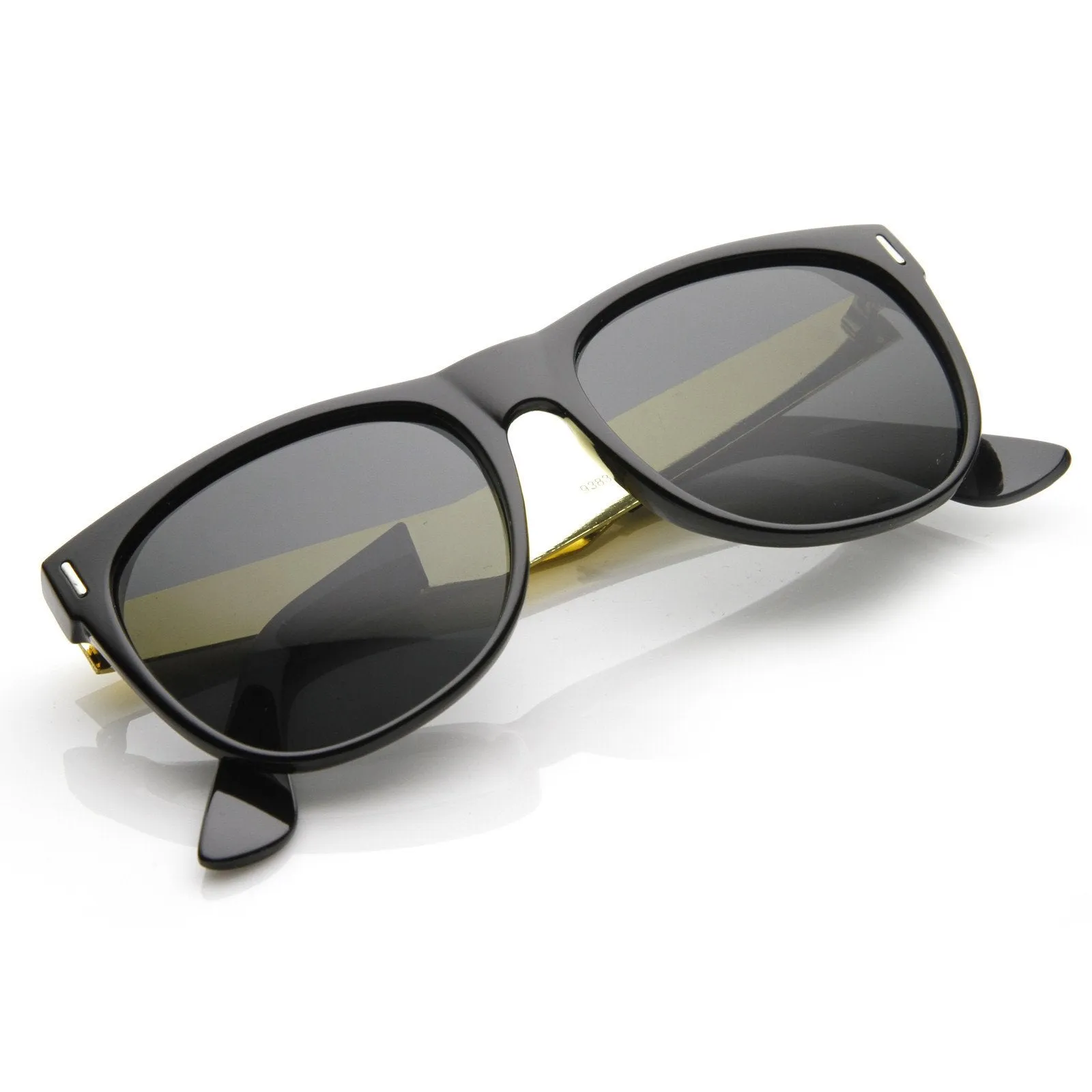 Trendy Indie Hipster Super Retro Metal Arm Horned Rim Sunglasses 8687