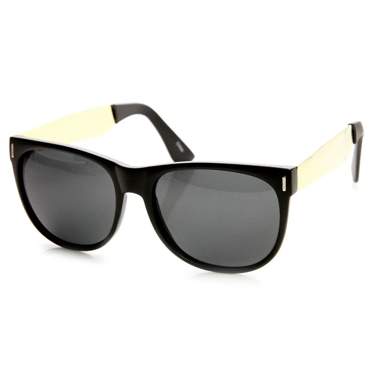 Trendy Indie Hipster Super Retro Metal Arm Horned Rim Sunglasses 8687