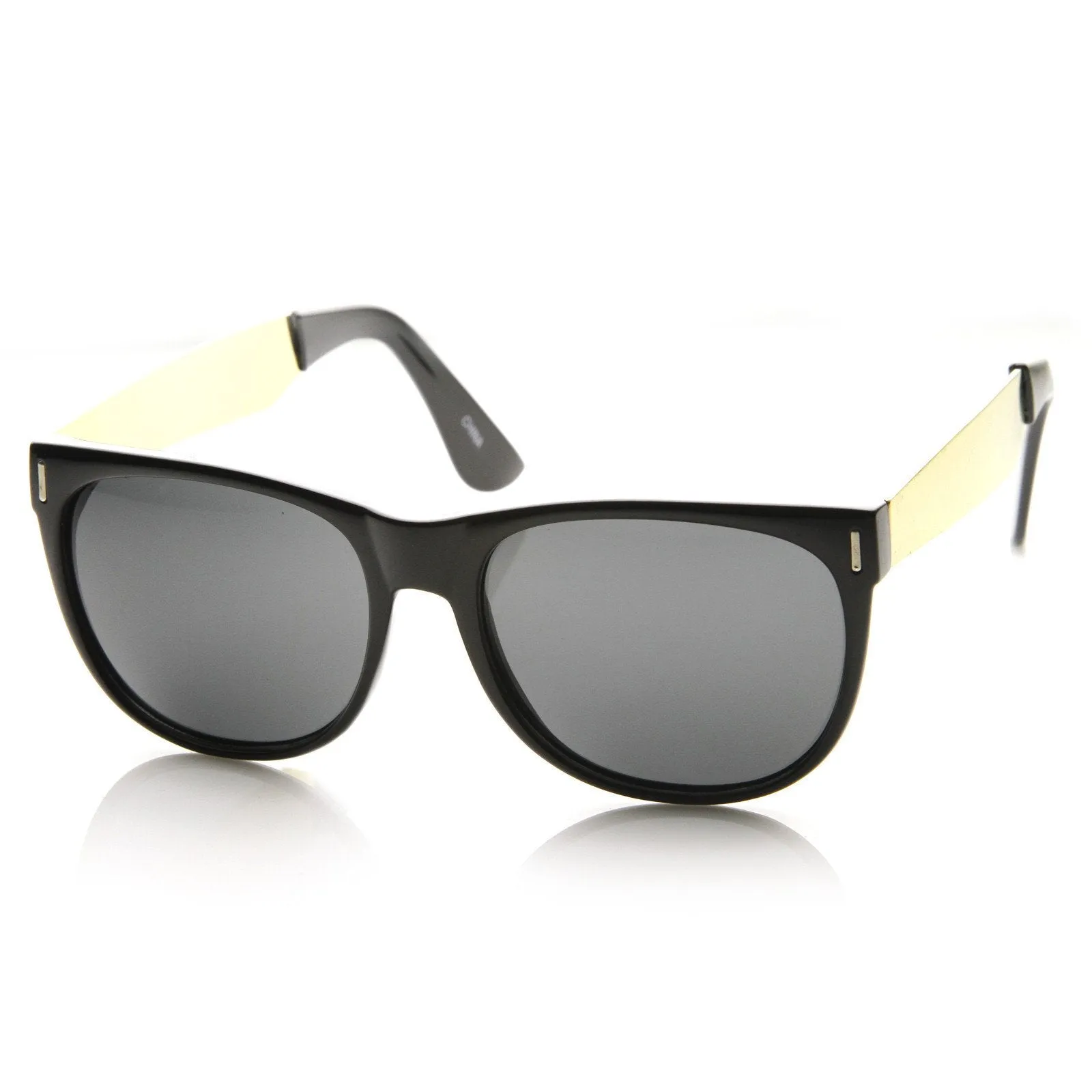 Trendy Indie Hipster Super Retro Metal Arm Horned Rim Sunglasses 8687