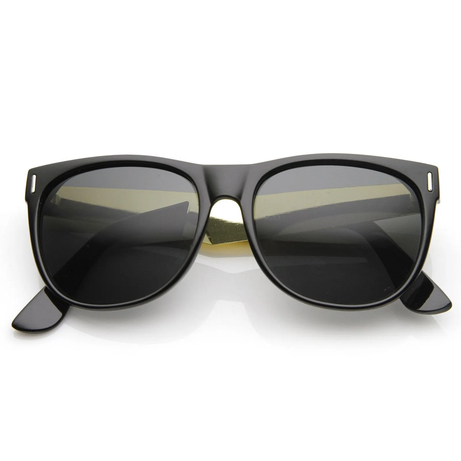 Trendy Indie Hipster Super Retro Metal Arm Horned Rim Sunglasses 8687