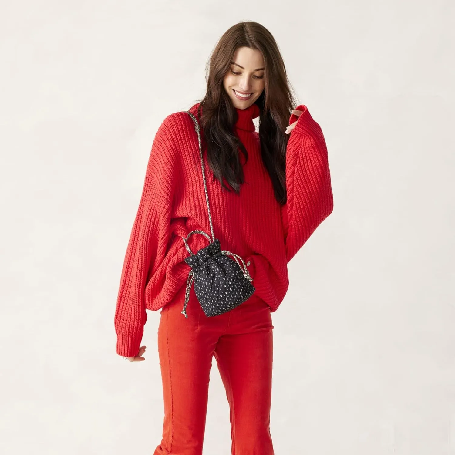 Vera Bradley Premium Cotton Tilden Drawstring Crossbody