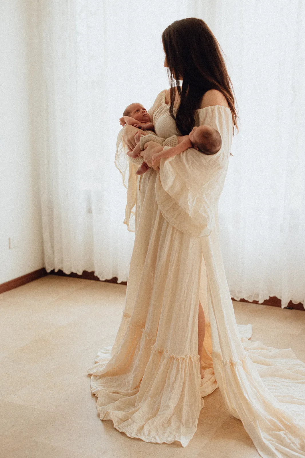 We Are Reclamation Ruffle Me Open Gown - Buttercream