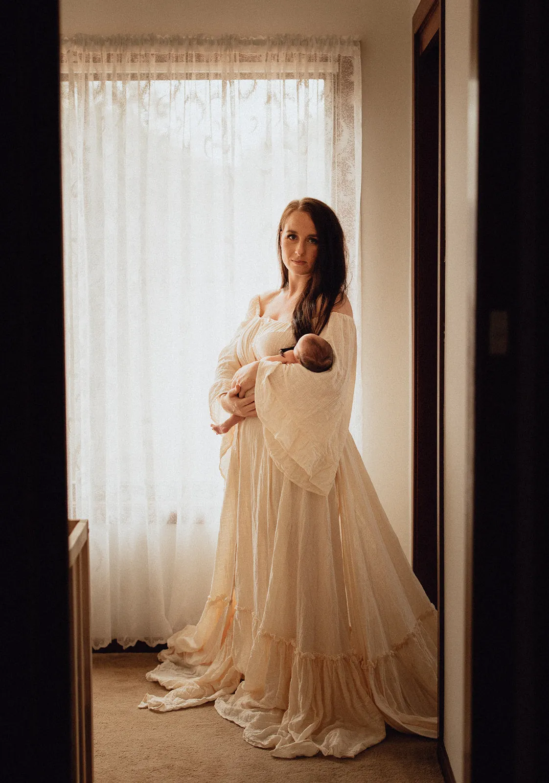 We Are Reclamation Ruffle Me Open Gown - Buttercream