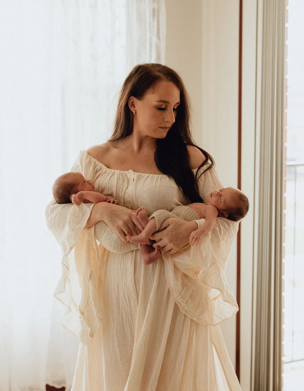 We Are Reclamation Ruffle Me Open Gown - Buttercream