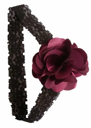 Wine flower on Black Lace