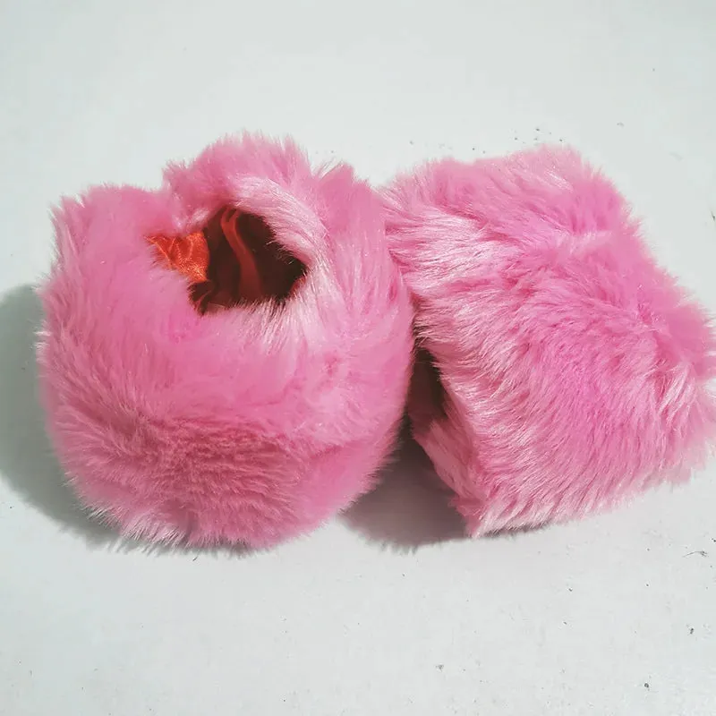 Winter Warm Faux Fur  Detachable  Elastic Wrist Cuffs