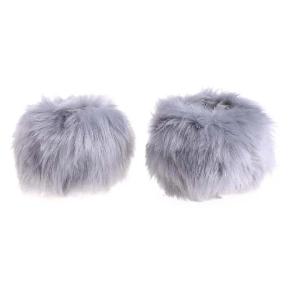 Winter Warm Faux Fur  Detachable  Elastic Wrist Cuffs