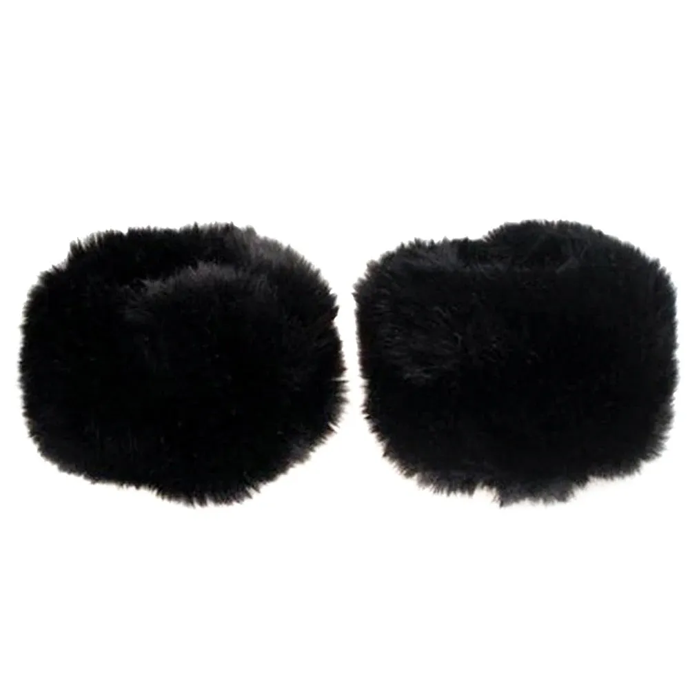 Winter Warm Faux Fur  Detachable  Elastic Wrist Cuffs
