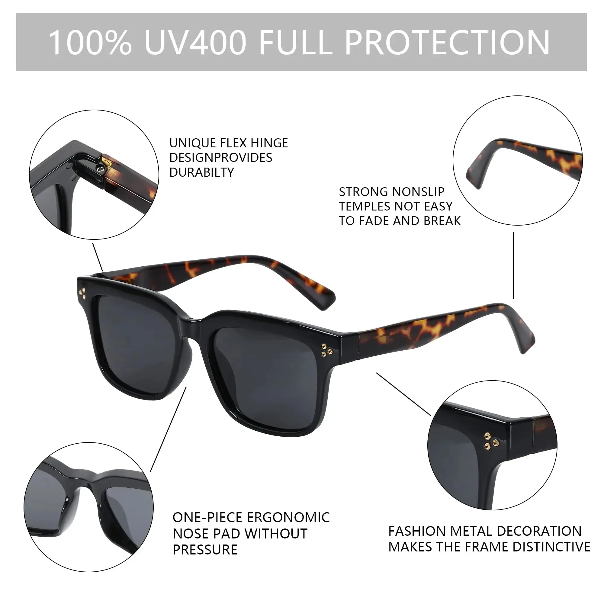 Women's Vintage Square Shades  UV Protection Sunglasses