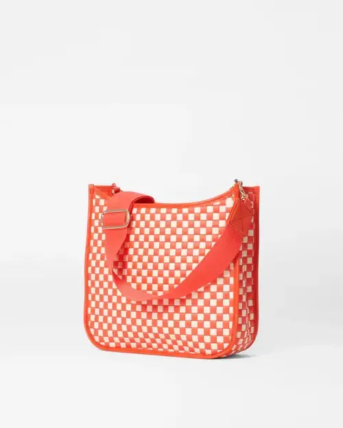 WOVEN BOX CROSSBODY - SANDSHELL/POPPY WOVEN